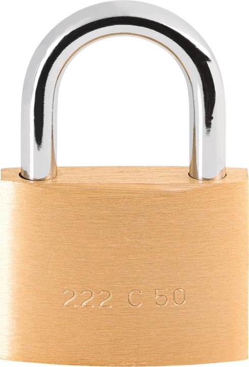 Productafbeelding Burg Wächter Cilinderslot 222 50 Slothuis breedte 50 mm Messing meersleutels