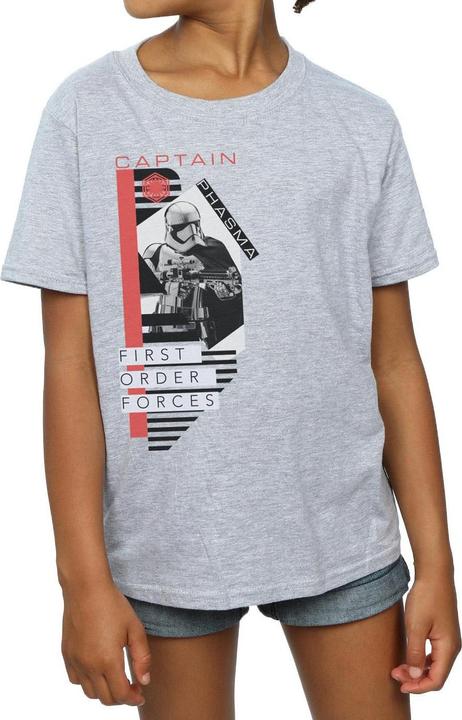 Actual product image Star Wars Girls The Last Jedi Captain Phasma Cotton T-Shirt (140, 146)