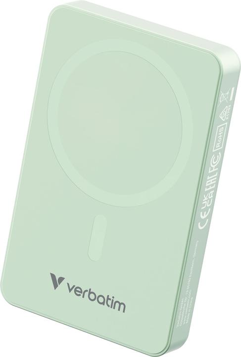 Verbatim Charge 'n' Go Essentials Power Bank Magnetic Wireless 10000mAh Green (10000 mAh, 35 W, 37 Wh)