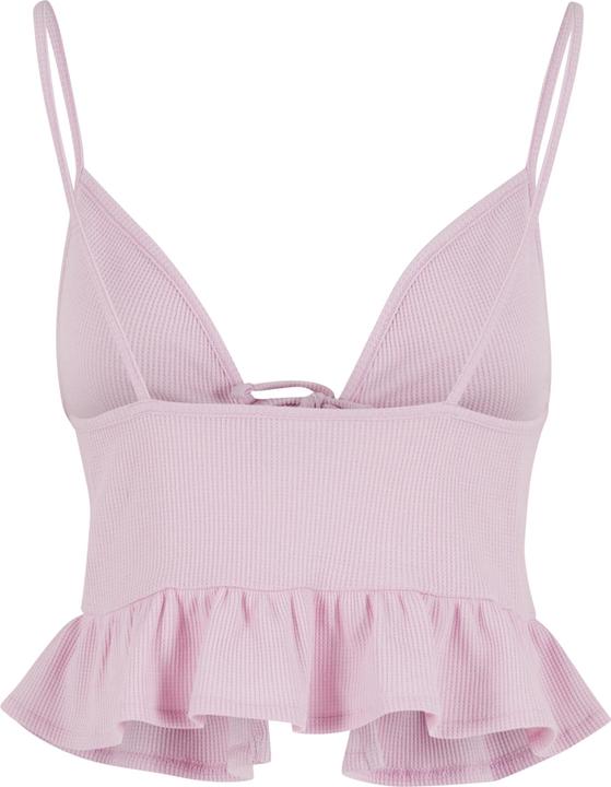 Produktbild Urban Classics Ladies Waffle Pique Ruffle Top - 137877 (XS)