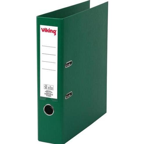 Viking, Ordner, Ordner DIN A4 75 mm Grün 2 Ringe PP (Polypropylen) Glatt Matt (A4, 75 mm, 1 x)