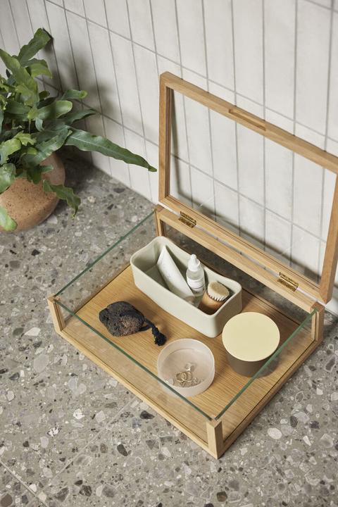 Actual product image Hübsch District Storage Box Small Brown/Yellow (10 cm)