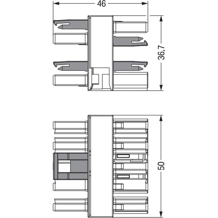 Thumbnail - 25x Wago Netz-Verteiler Netz-Stecker -, Elektronikkabel + Stecker, Blau