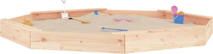 Produktbild vidaXL Sandkasten mit Sitzen Achteck Massivholz Kiefer,Material