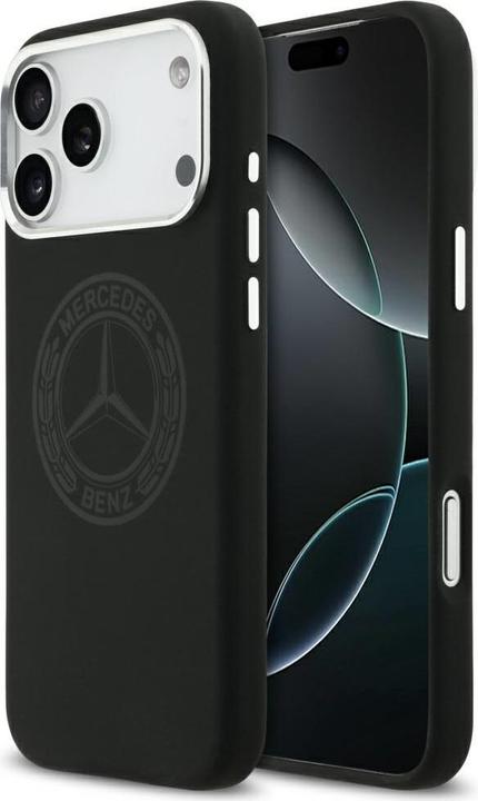 Produktbild Mercedes Etui Silicone Vintage Logo MagSafe do iPhone 17 Pro Max czarny (Apple iPhone 17 Pro Max)