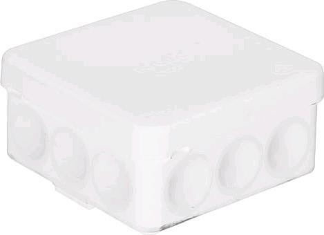 Produktbild F-Tronic FR Abzweigkasten IP55, 80x80x37mm, weiÃŸ, ohne Laschen, m. DurchstoÃŸmembran, E1210W
