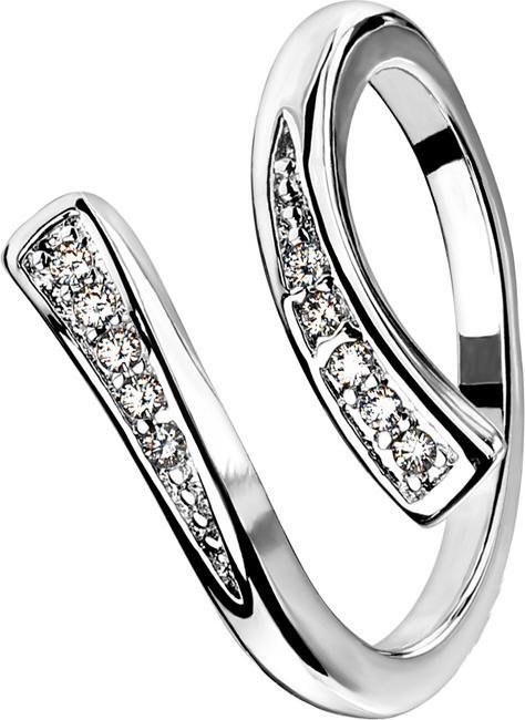 Immagine prodotto Star Piercing Anello in argento a due estremità con cristalli (38, 925 Argento)