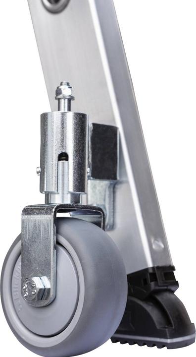 Produktbild Munk Stufen-Stehleiter beidseitig begehbar mit Rollen 2x6 Stufen (Stehleiter, 290 cm)