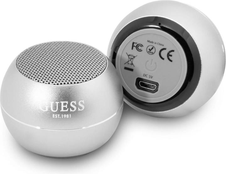 Immagine prodotto Guess głośnik Bluetooth GUWSALGEG Altoparlante mini szary/grigio (4 h, Batteria ricaricabile)