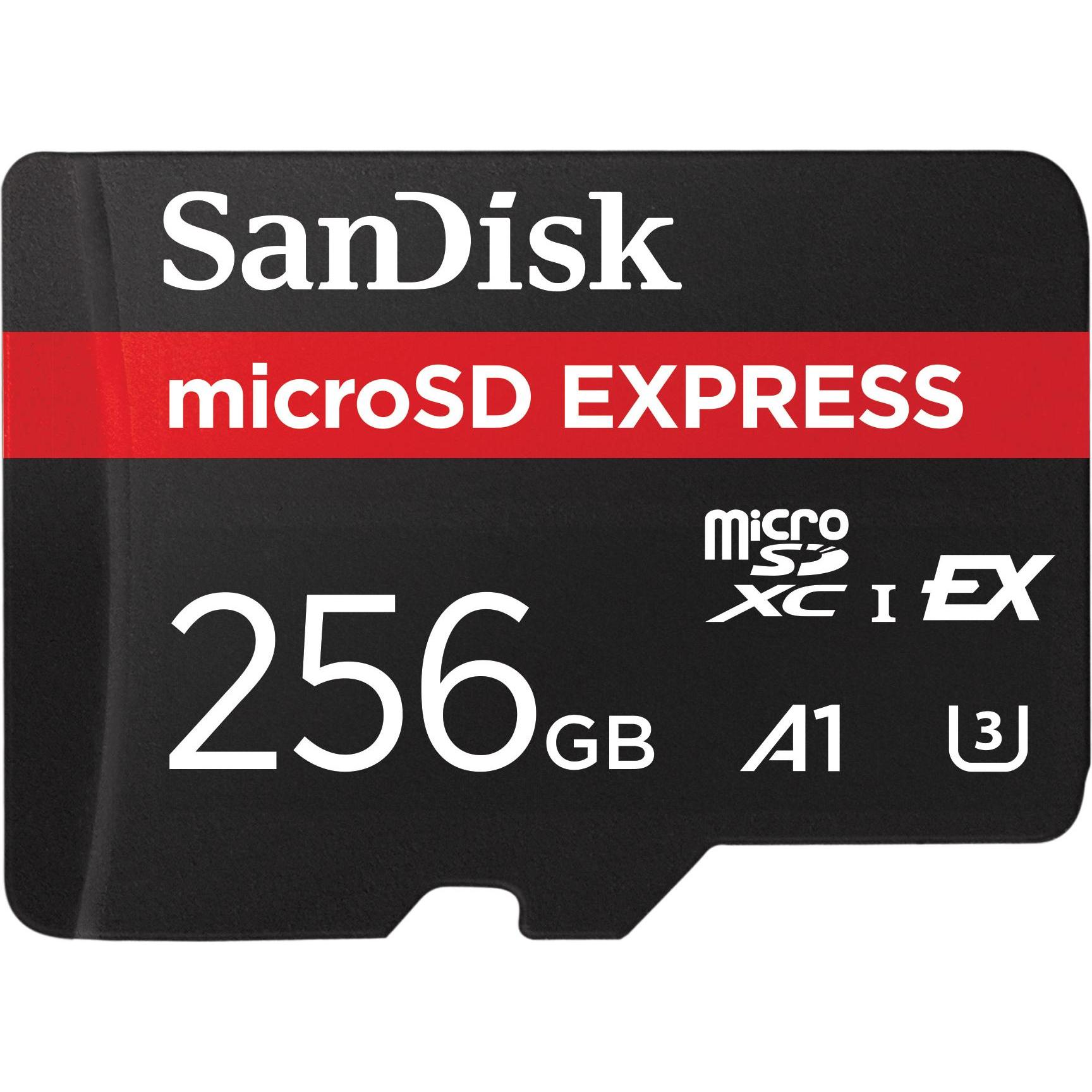 SanDisk Express (256 GB, microSDXC, U3, UHS-I), Speicherkarte, Schwarz