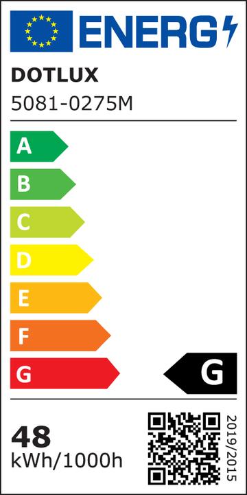Energie-Label Dotlux 5081-0275M (Warmweiss, 500 cm, Indoor)