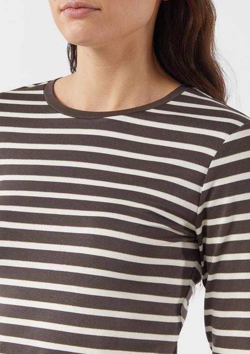 Produktbild Comma T-Shirt Gestreiftes Longsleeve mit dezentem Glitzergarn (36)