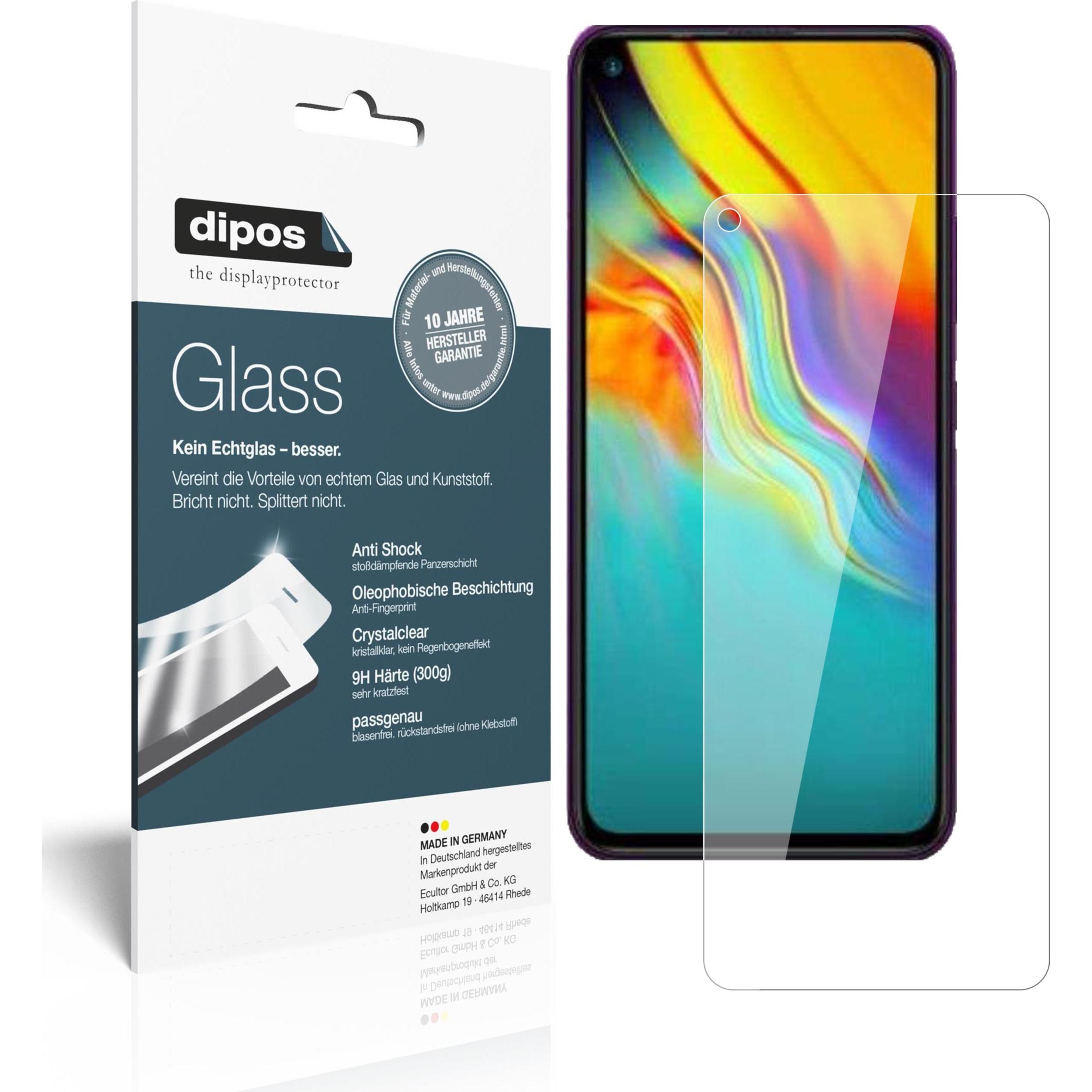 Dipos Displayschutz Anti-Shock (2 Stück, Infinix Hot 9), Smartphone Schutzfolie, Transparent