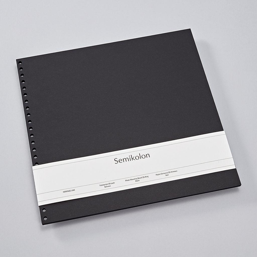 Semikolon, Fotoalbum, Fotokarton 23-Loch, black