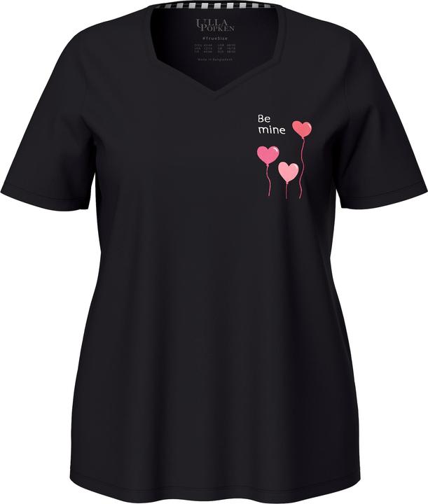 Image du produit Ulla Popken Haut de pyjama avec coeurs, manches courtes (46, 48)