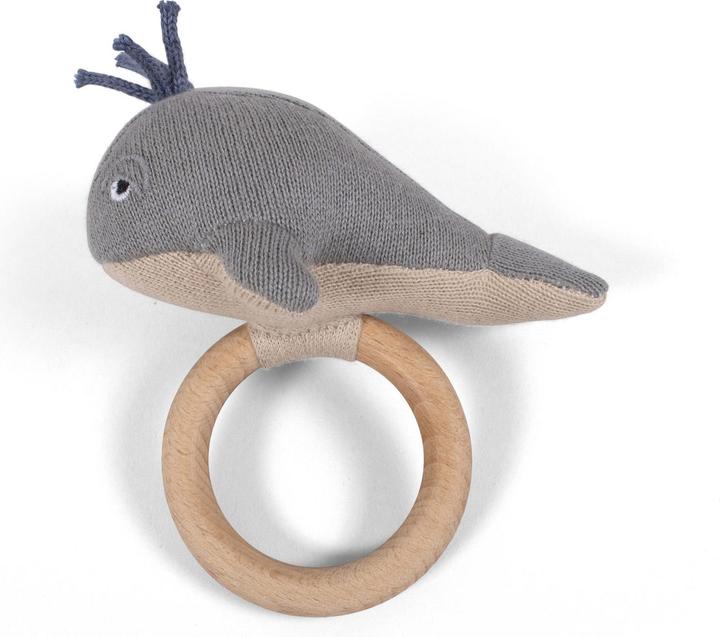 Filibabba Jouets d'activité - Willie la baleine Hochet Grey