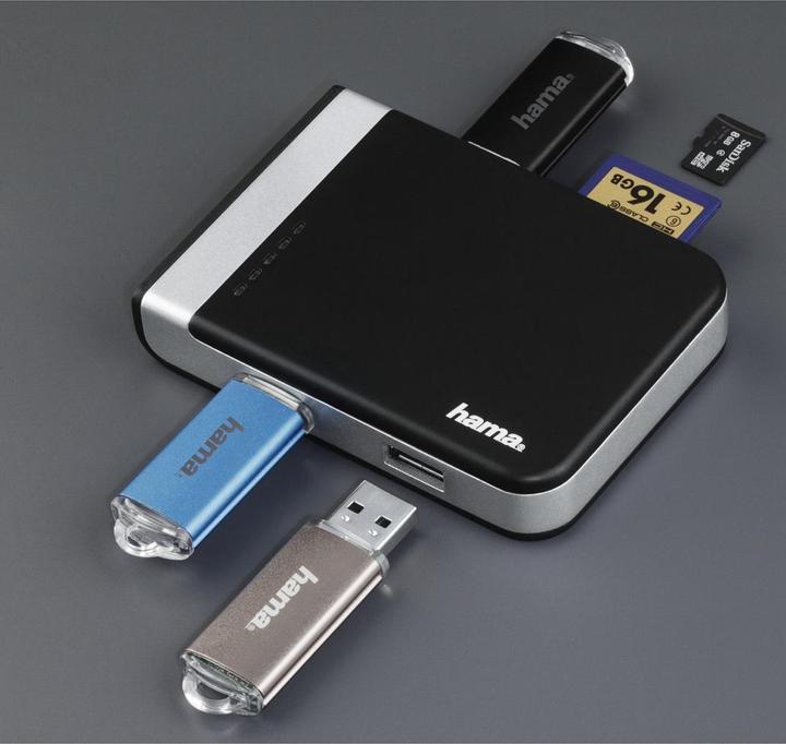Produktbild Hama USB 3.1 Hub/Card Reader incl. USB-C (USB 3.0)