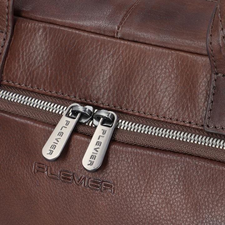 Actual product image Plevier Vintage Bill Aktentasche Leder 40 cm Laptopfach (17.30")