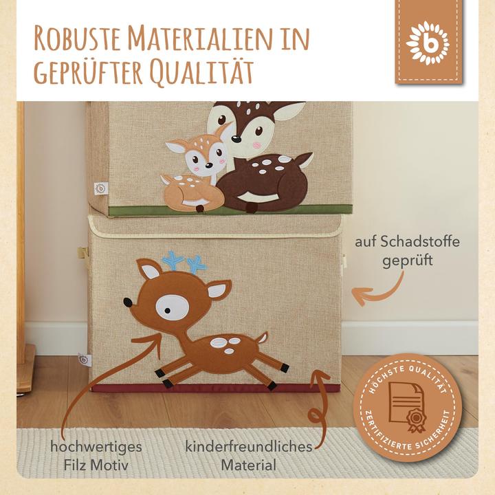 Produktbild Bieco Spielzeugbox Reh 36 x 36 x 51 cm
