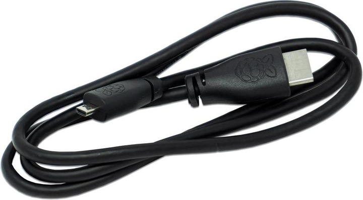 Actual product image Raspberry Pi Official cable Micro-HDMI to HDMI Black, 1m