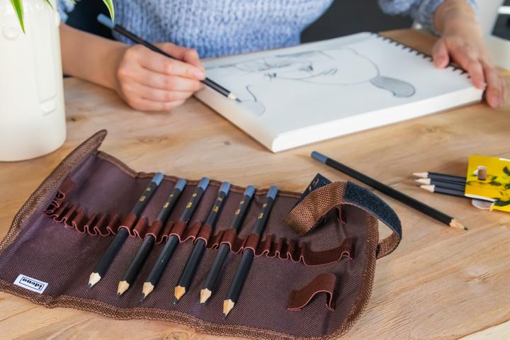 Actual product image Idena Pencils 12s for sketching FSC100% (B, H, 2H, 5B, 4h, 6B, 2B, 4B, 3H, 3B, 5H, HB, 12 x)