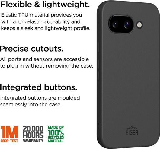 Image du produit Eiger flexibles TPU-Case Grip Case GRS black (Google Pixel 9a)