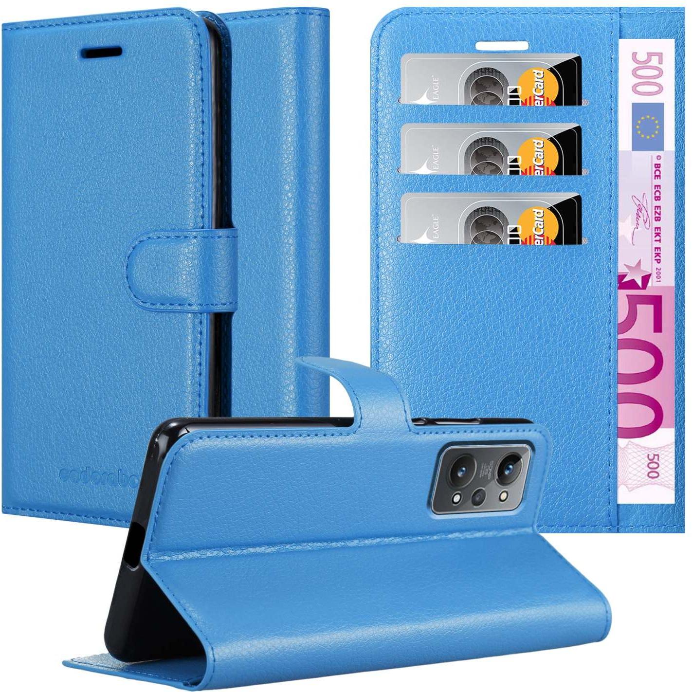 Cadorabo Book Stand Hülle für Realme GT 2 / GT Neo 2 (Realme GT Neo 2, Realme GT 2), Smartphone Hülle, Blau