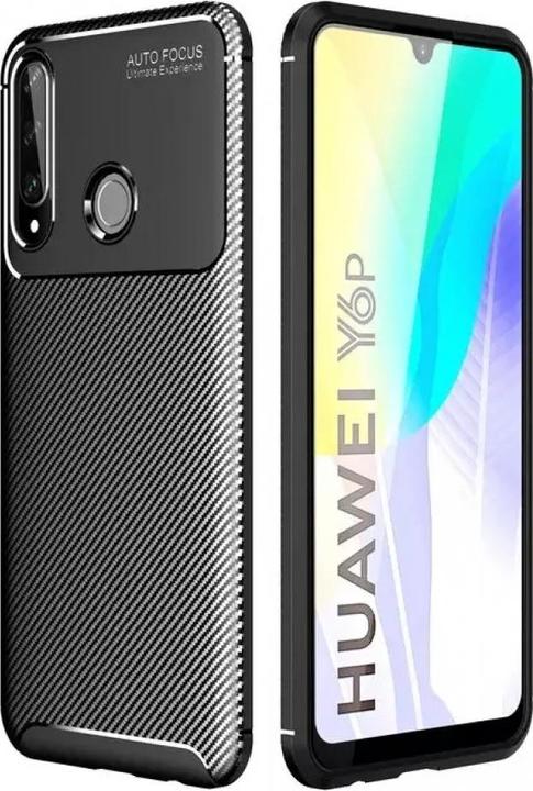 Actual product image Screenguard Huawei Y6p Cover Carbon Design TPU Case (Huawei Y6p)