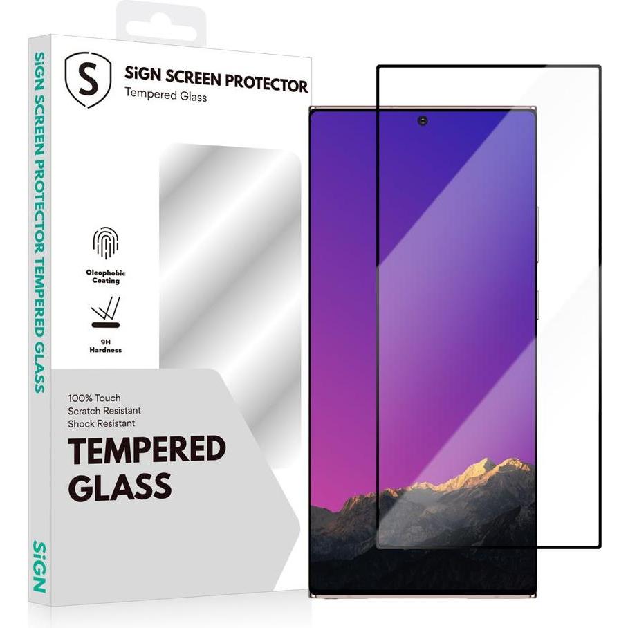 SIGN Pellicola protettiva in vetro temperato 2.5D per Samsung Galaxy S24 Ultra (Samsung Galaxy S24 Ultra), Pellicola protettiva smartphone