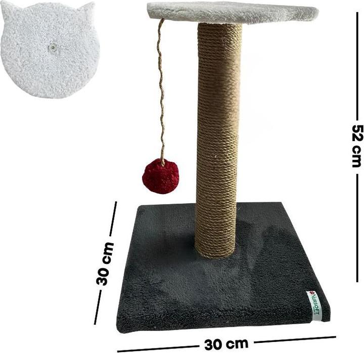 Immagine prodotto Paws & Whiskers Rio Cat Scratching Board (42 cm, Formichina, Rosso Beige Bianco)