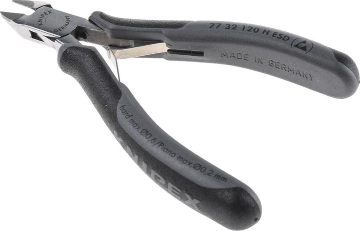 Produktbild Knipex Elektronik-Seitenschneider mit eingesetzter Hartmetallschneide ESD (120 mm)