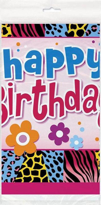 Image du produit Unique Party Housse de table en plastique pour fête d'anniversaire (213,36 x 137,16 cm)