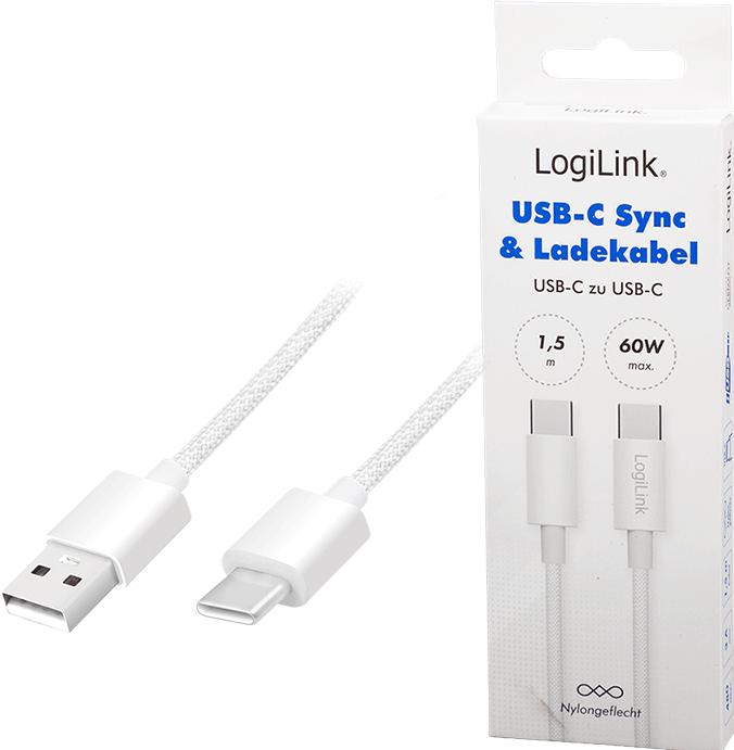Image du produit LogiLink USB C – USB C (1.50 m, USB 2.0, 60 W)
