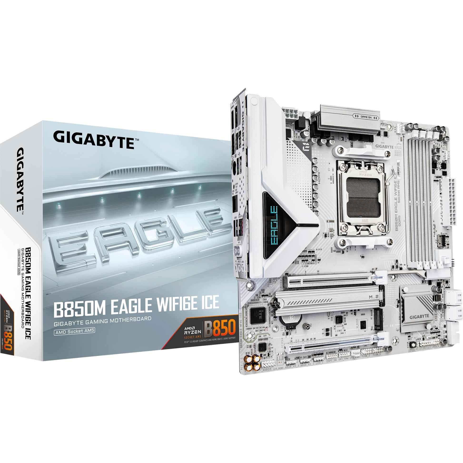 Gigabyte B850M EAGLE WF6E ICE (AM5, AMD B850, mATX), Mainboard