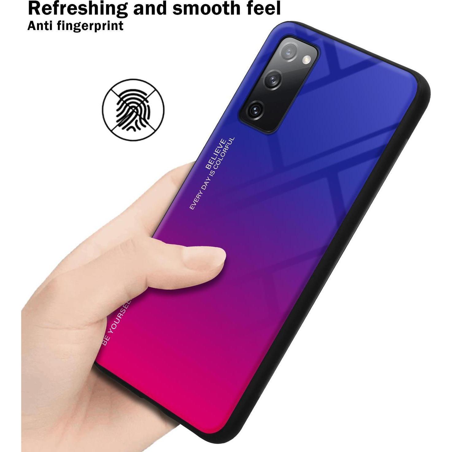 Thumbnail - Cadorabo TPU 2 Farben Glas Cover (Samsung Galaxy S20 FE), Smartphone Hülle, Schwarz