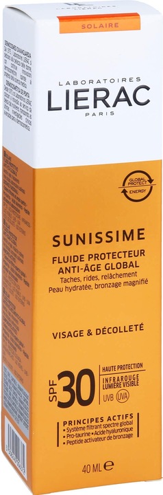 Actual product image Lierac Fluide Sun Protection Factor 30 (Sun cream face, SPF 30, 40 ml, 65 g)