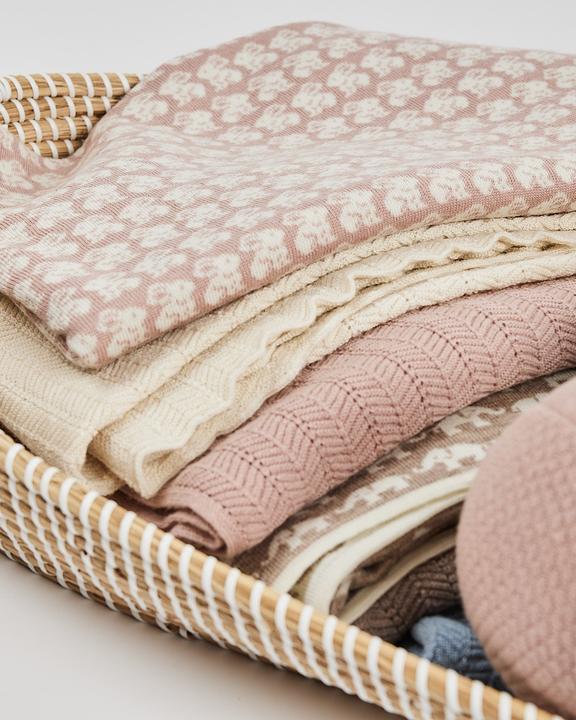 Image du produit Smallstuff - Baby blanket AO elephants - Merino wool Natur - 80x100 cm (70007-90) (80 x 100 cm)