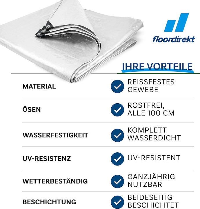 Immagine prodotto Floordirekt Abdeckplane 80 g/m² (300 x 200 cm)
