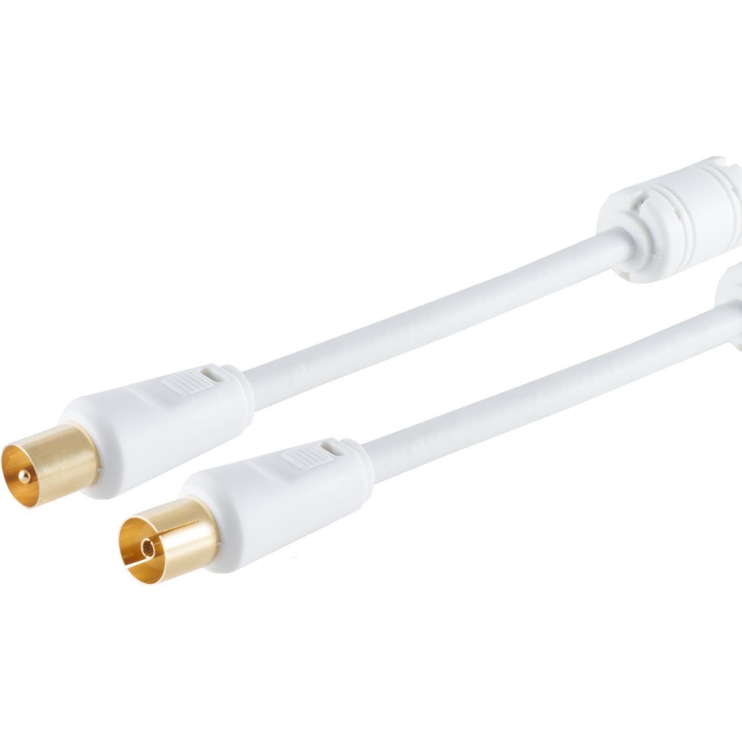 Shiverpeaks S/CONN maximum connectivity Antennenkabel mit Mantelstromfilter, vergoldete Kontakte, 4-Fach geschir (110 dB...