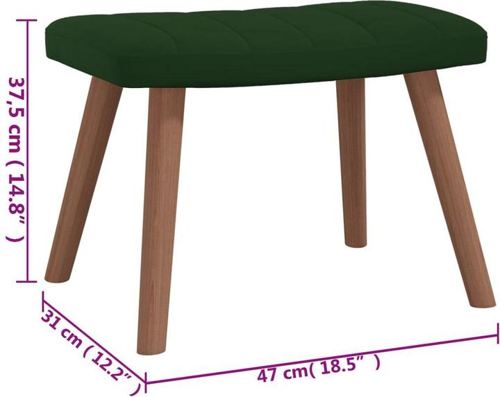 Produktbild vidaXL Schaukelstuhl mit Hocker