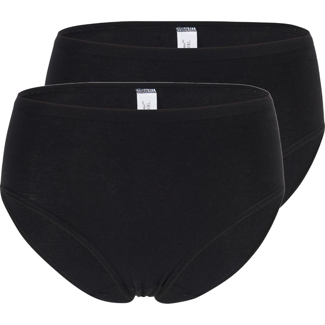 Speidel, Damen, Unterhosen, 2er Pack bio.cotton Plus Midi Slip, Schwarz, (42, 2er Pack)