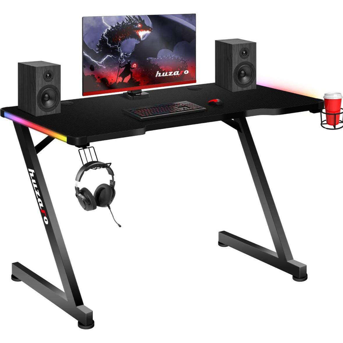 Thumbnail - Huzaro Hero 2.5, Gaming Tisch, Schwarz