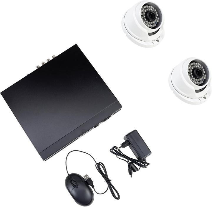 Image du produit PNI Kit vidéosurveillance 8 canaux, 5MP, DVR/NVR et 2 caméras extérieures IP66 (2560 x 1920 pixels)