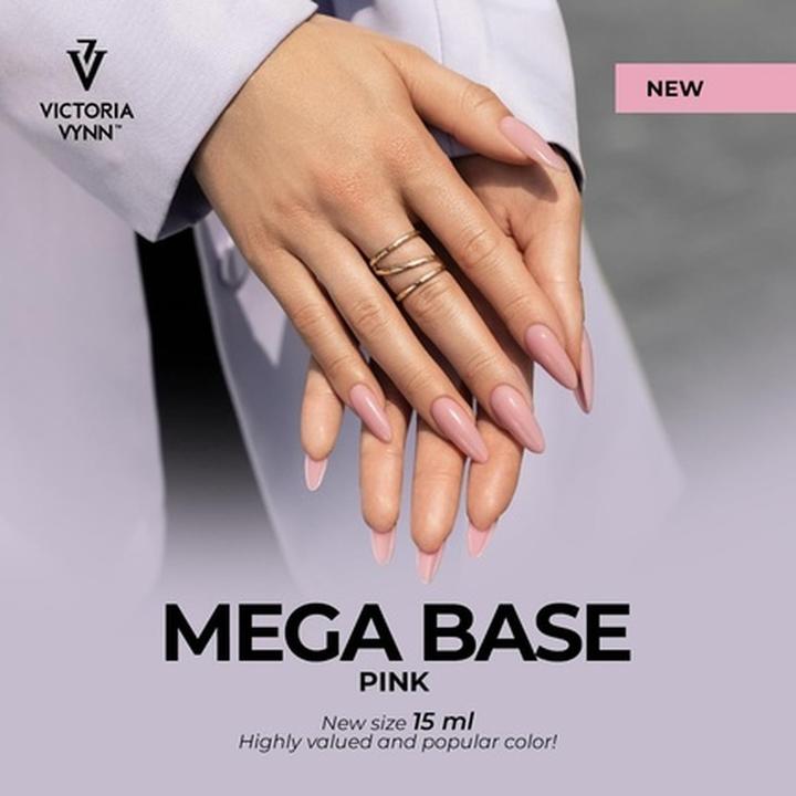 Immagine prodotto Visconti Di Modrone Victoria Vynn Mega Base Unghie Dure e Lunghe Smalto Gel ibrido UV Led 15ml Rosa (Rosa, Smalto per unghie effetto gel)