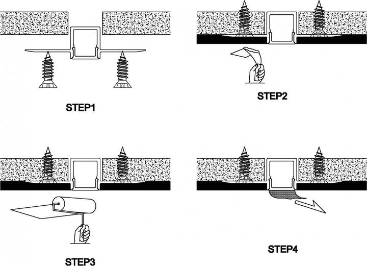 Actual product image Synergy 21 LED U-profile 200cm ALU068R plasterboard profile