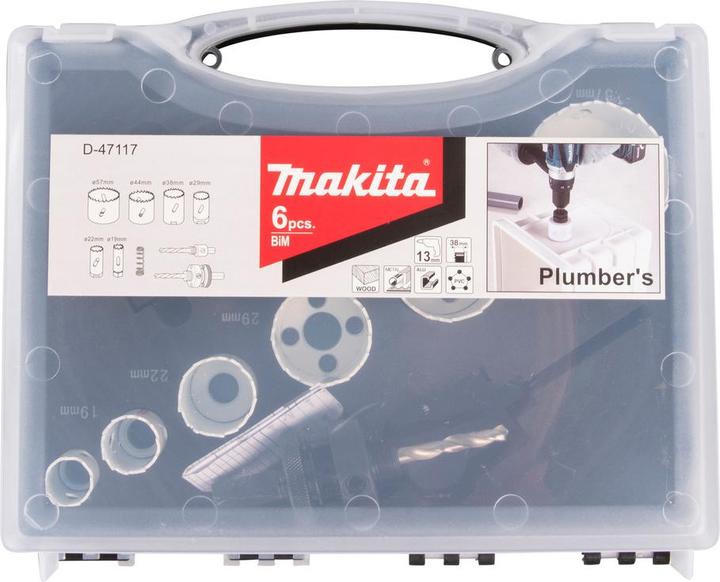 Actual product image Makita Hole saw set sanitary 6tlg (19, 22, 29, 38, 44, 57 millimetres)