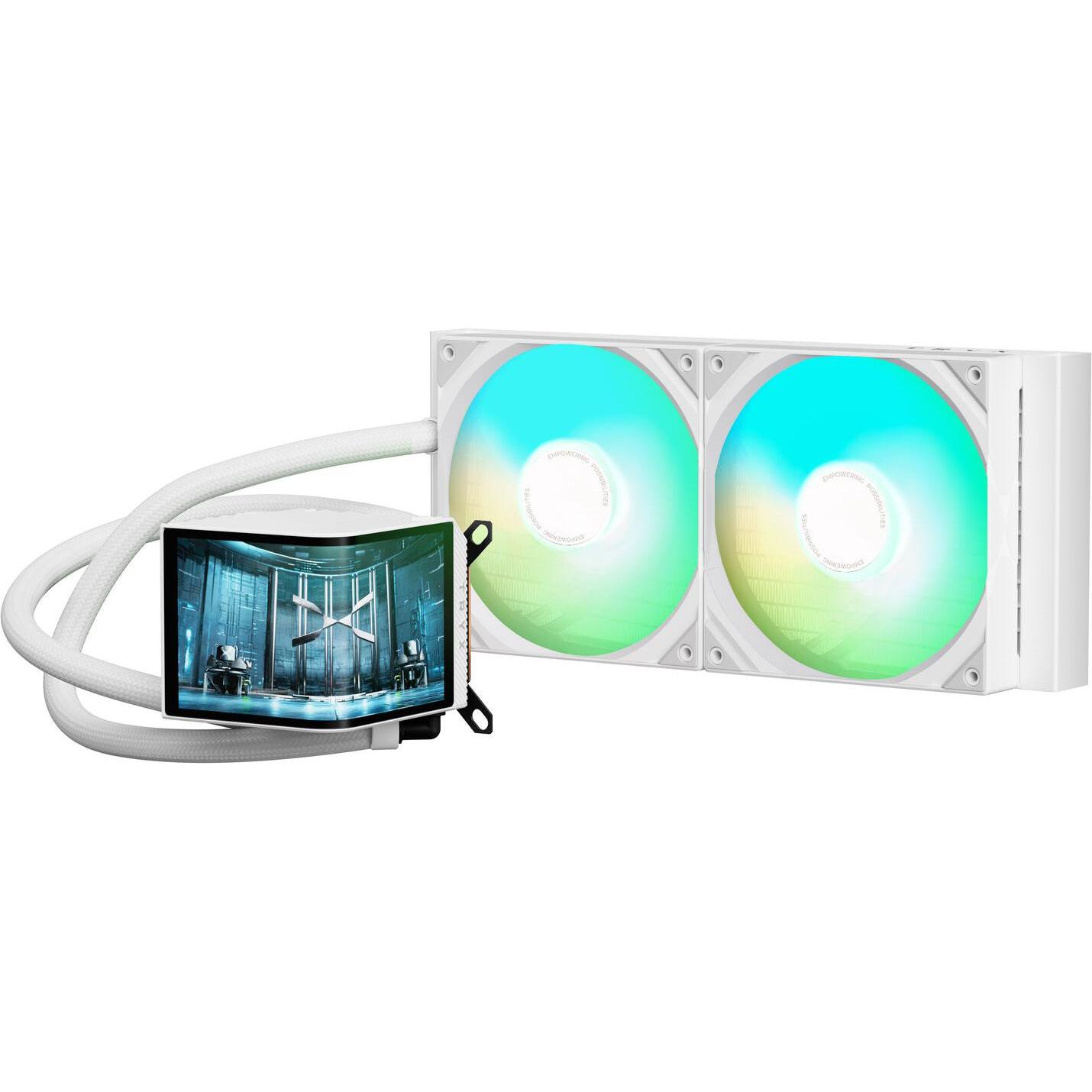 TRYX PANORAMA Komplett-Wasserkühlung, ARGB - 280 mm, weiss, CPU Wasserkühler, Weiss