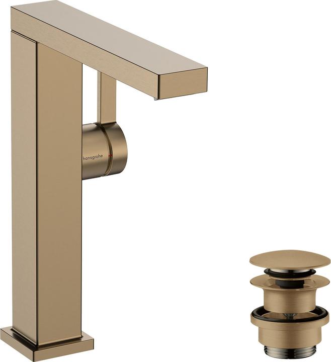 Actual product image hansgrohe Tecturis E ngreeps wastafelkraan 210 Fine CoolStart met draaibare uitloop en afvoerplug Brushed Bron
