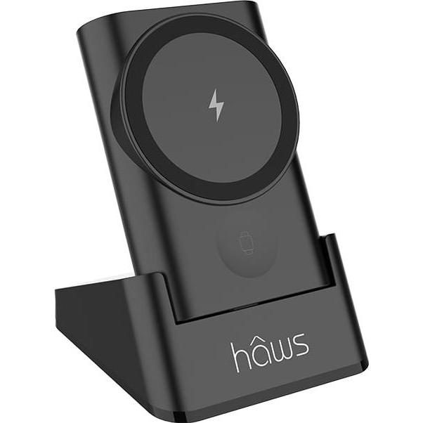 Haws Hâws Orø 3-i-1 magnetisk powerbank til trådløs opladning (5200 mAh, 15 W), Powerbank, Schwarz