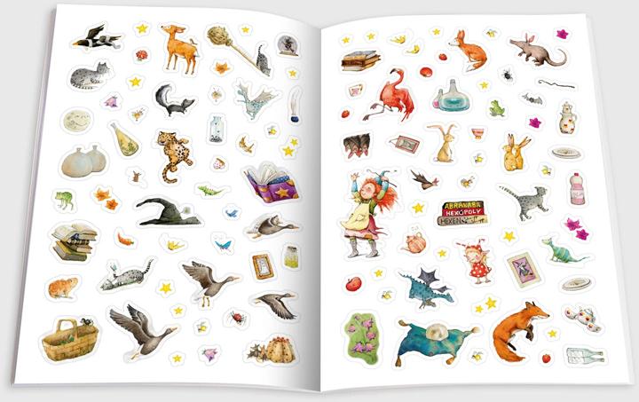 Image du produit Frida, la petite sorcière de la forêt. Des autocollants pailletés pour s'amuser. Créez la forêt